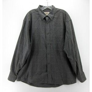 Dunns Shirt Large Flannel Hunting Checkered Button Up Relaxed Checkered